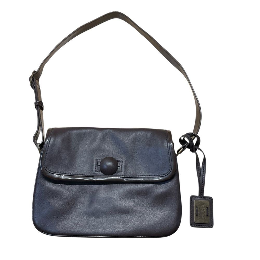 Maxx New York Signature Brown Leather Shoulder Bag Purse
